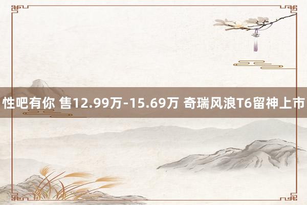 性吧有你 售12.99万-15.69万 奇瑞风浪T6留神上市