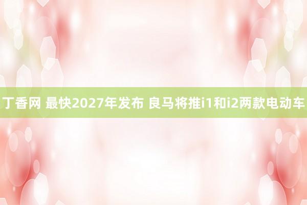 丁香网 最快2027年发布 良马将推i1和i2两款电动车