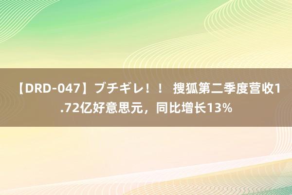 【DRD-047】ブチギレ！！ 搜狐第二季度营收1.72亿好意思元，同比增长13%