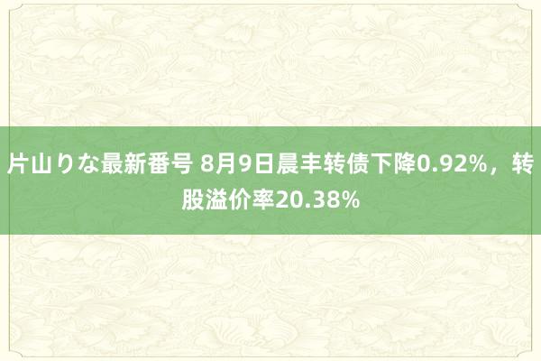 片山りな最新番号 8月9日晨丰转债下降0.92%，转股溢价率20.38%