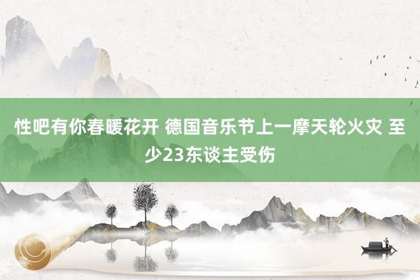 性吧有你春暖花开 德国音乐节上一摩天轮火灾 至少23东谈主受伤