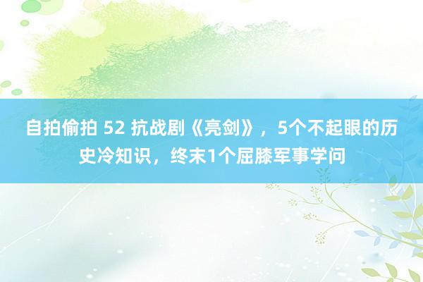 自拍偷拍 52 抗战剧《亮剑》，5个不起眼的历史冷知识，终末1个屈膝军事学问